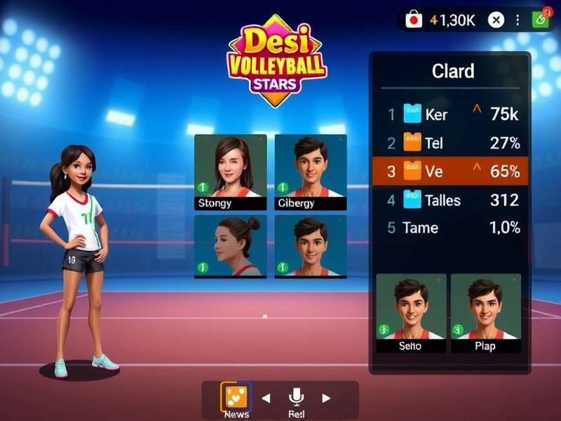 Desi Volleyball Stars Game Screenshot