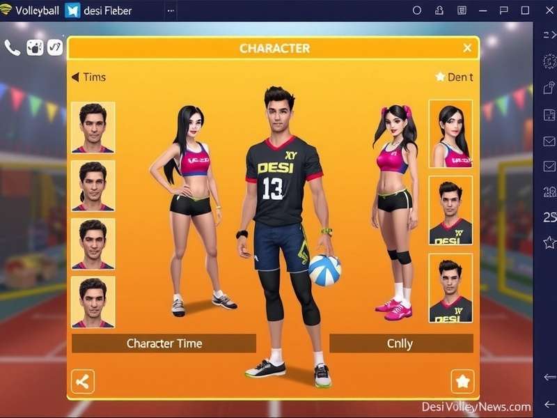 Desi Volleyball Stars Character Customization